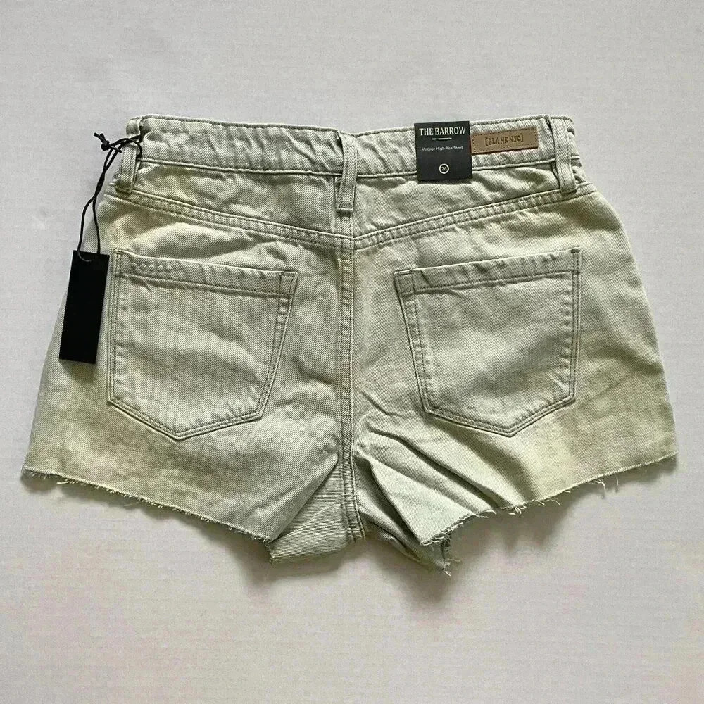 Blank NYC NEW The Barrow Vintage High-Rise Size 26 Crochet Denim Jean Sh… - Picture 3 of 9